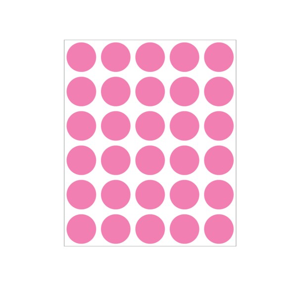 Nevs 3/4" Color Coding Dots Rose - Sheet Form DOT-34M Rose - main